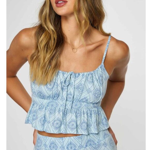 O'Neill Womens XS Sky Blue Tiffany Tank Top NEW - Picture 1 of 12